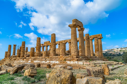Temple of Juno (Tempio di Giunone) Hera. Valle dei Templi (Valley of the Temples). Agrigento Sicily Italy.