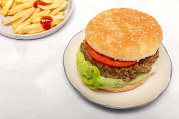 Homemade Vegan Lentil Burger
