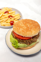 Homemade Vegan Lentil Burger