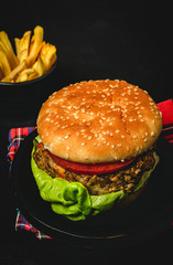 Homemade Vegan Lentil Burger