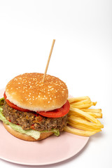 Homemade Vegan Lentil Burger