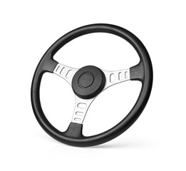 Sport steering wheel, isolated