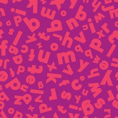 Alphabet vector seamless background