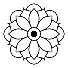 Mandala seamless pattern black and white. Islam, Arabic, Pakistan, Moroccan, Turkish, Indian, Spain motifs. Vector illustration EPS 10