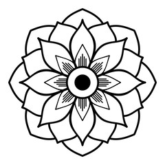 Mandala seamless pattern black and white. Islam, Arabic, Pakistan, Moroccan, Turkish, Indian, Spain motifs. Vector illustration EPS 10