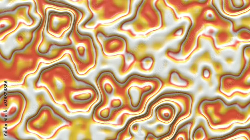 Poster liquid paint looping animated background. fluid flowing wavy texture, 3d render dynamic wallpaper. s