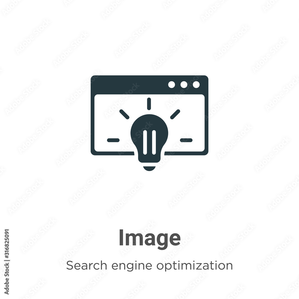 Poster image glyph icon vector on white background. flat vector image icon symbol sign from modern search e