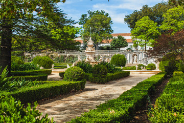 an antique european park in Lisbon