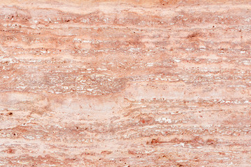 Polished surface of beautiful pink Travertine. Background image, texture