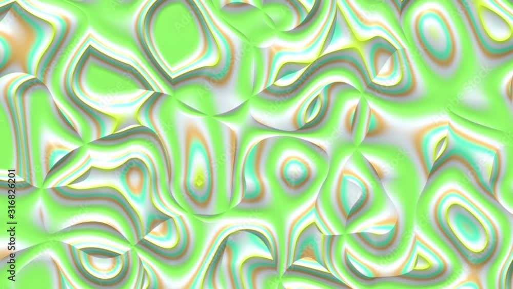 Poster liquid paint looping animated background. fluid flowing wavy texture, 3d render dynamic wallpaper. s