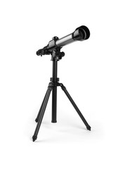 Telescope on tripod illustration isolated on white