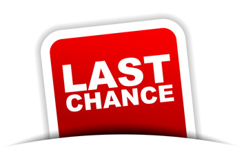 red vector banner last chance