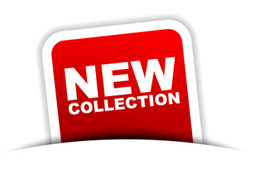 red vector banner new collection