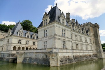 Fototapeta na wymiar Les douves et le château de Villandry 
