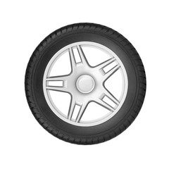 Toy Car Tire Isolated on a White