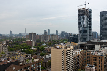 The City and Skyline of Toronto in Canada, 30. May 2019