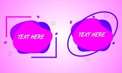 Texts and titles template with two different variations