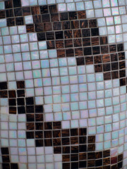 black and white mosaic background