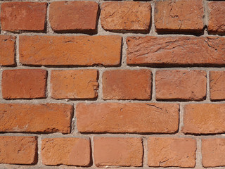 Old brick wall closeup, background