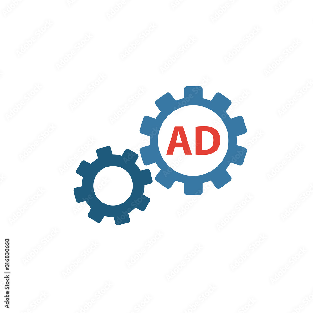 Aufkleber ad optimization icon. flat creative element from advertising icons collection. colored ad optimizati