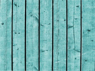 Azure, emerald wooden planks, background