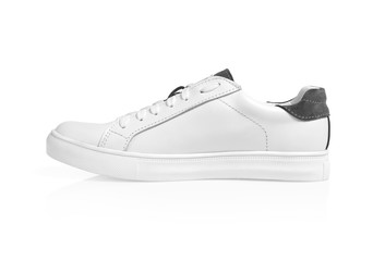 White sneakers isolated on white background
