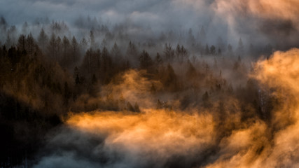 Obraz na płótnie Canvas Splendid sunrise in the Carpathian Mountains.