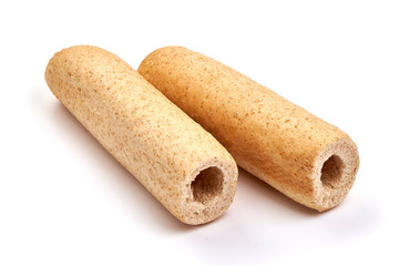 Hot dog buns, isolated on white background