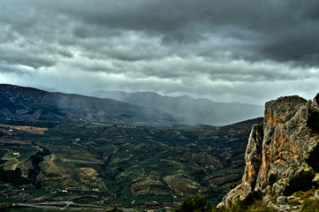 rain over the mountains
