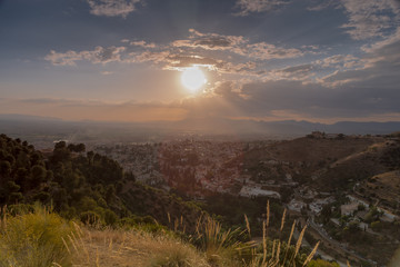 sunset over Granada