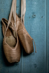 Old and used ballet slippers © MaryHerronPhoto