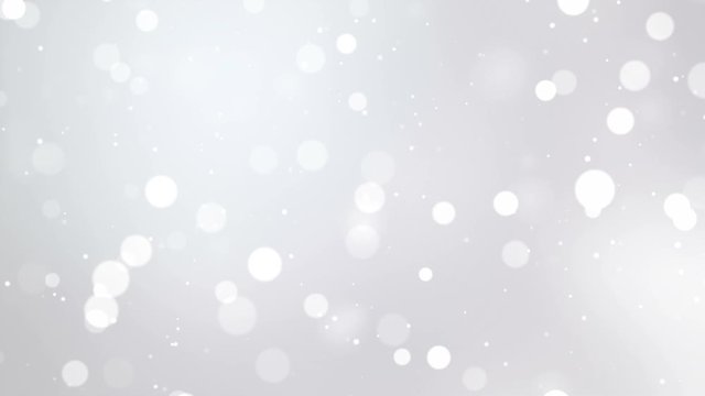 silver white particles bokeh animation background
