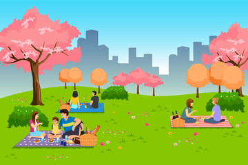 People Having Outdoor Picnic at the Park During Spring