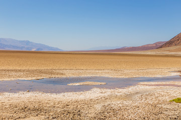 Fototapeta na wymiar View of the salt pan in Death Valley National Park, California, USA.