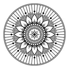 Ethnic Mandala Ornament. Arabic, Pakistan, Moroccan, Turkish, Indian, Spain motifs