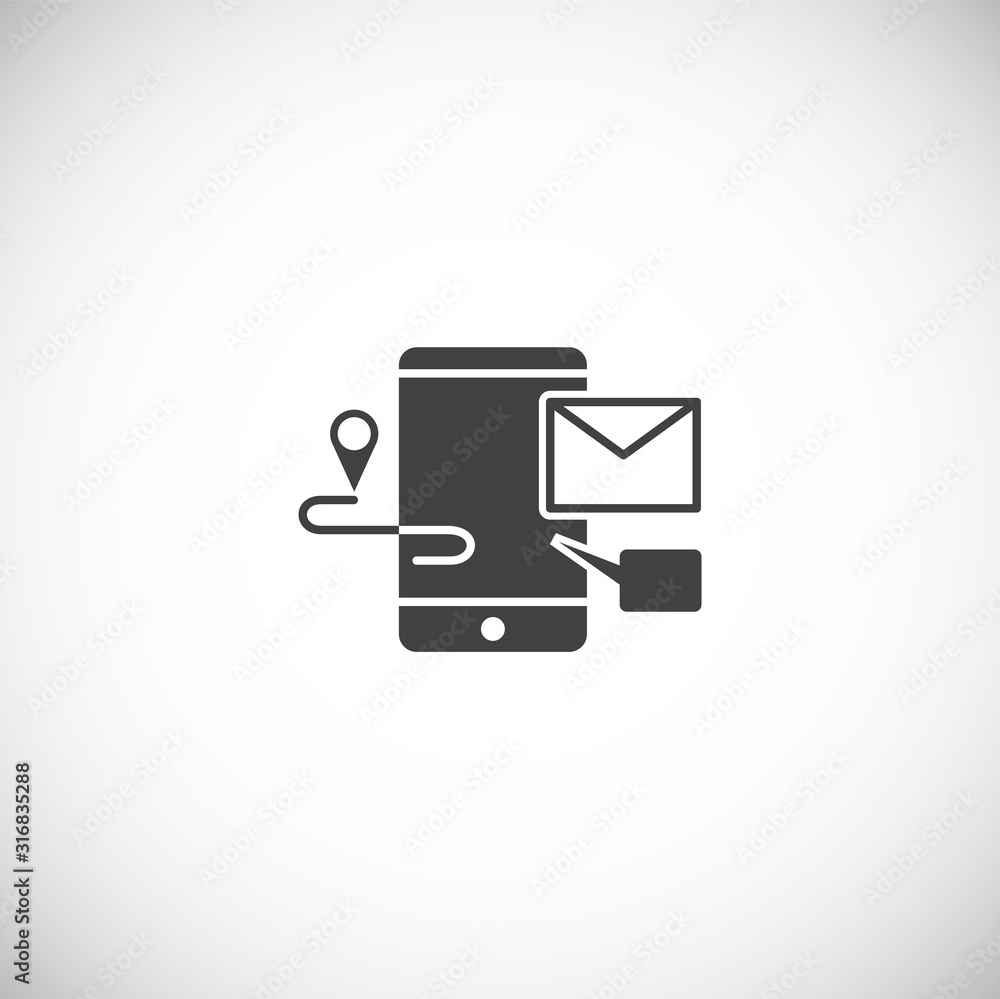 Poster technology related icon on background for graphic and web design. simple illustration. internet conc