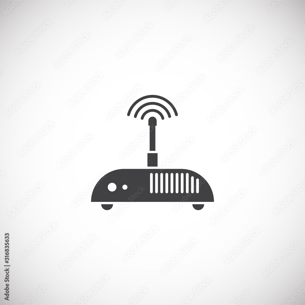 Poster technology related icon on background for graphic and web design. simple illustration. internet conc