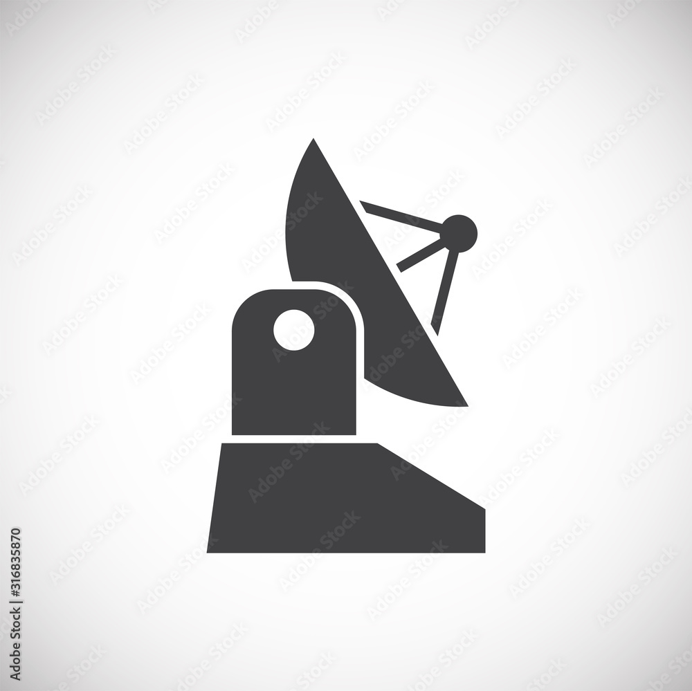 Poster technology related icon on background for graphic and web design. simple illustration. internet conc