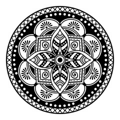 Ethnic Mandala Ornament. Arabic, Pakistan, Moroccan, Turkish, Indian, Spain motifs