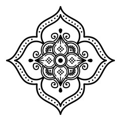 Ethnic Mandala Ornament. Arabic, Pakistan, Moroccan, Turkish, Indian, Spain motifs