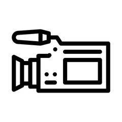 Video Camera Tool Icon Vector. Outline Video Camera Tool Sign. Isolated Contour Symbol Illustration