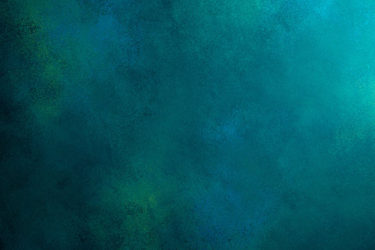 Blue-green color grunge texture and background with space for text or image.