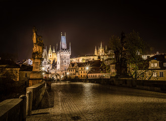 view from charles bridge in prague