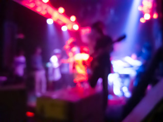 Blurry of color lights in nightclubs