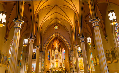 Naklejka premium Basilica Stained Glass Saint Joseph Catholic Church San Antonio Texas
