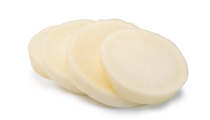radish daikon isolate on white