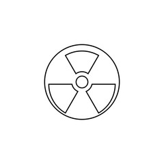 Radiation danger icon. Caution sign. Hazard alert symbol. Logo design element