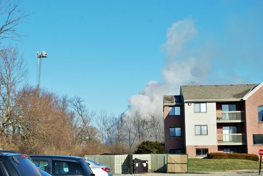 Fire Near Wright Patterso Air Force Base Dayton, Fairborn, Beavercreek, Greene County, Ohio