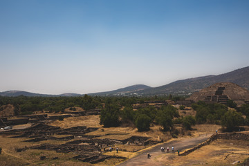 Fototapeta na wymiar Teotihuacan, Mexico -May 2019 The city and the archaeological site covers a total surface area of 83 square kilometres, is most visited archaeological site in Mexico, UNESCO World Heritage Site