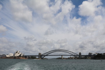 Obraz premium Sydney Harbor Bridge nearby Circular Quay in Sydney, Australia